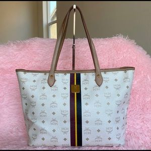Authentic MCM Visetos Large Zip Tote